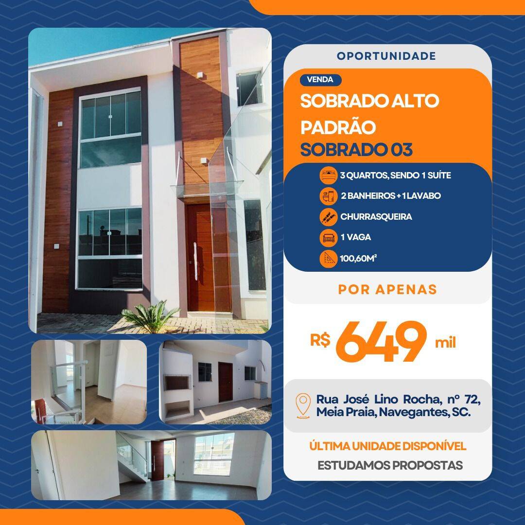#242 - Sobrado para Venda em Navegantes - SC